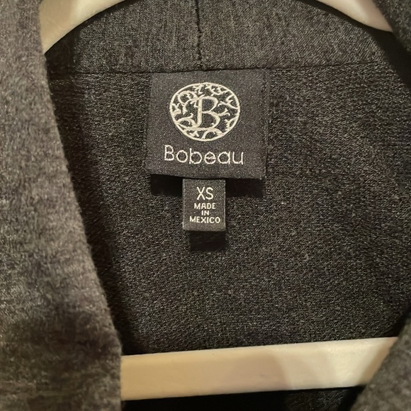 Bobeau classy lightweight crossover wrap charcoal gray roomy fit extra small. - Picture 3 of 7